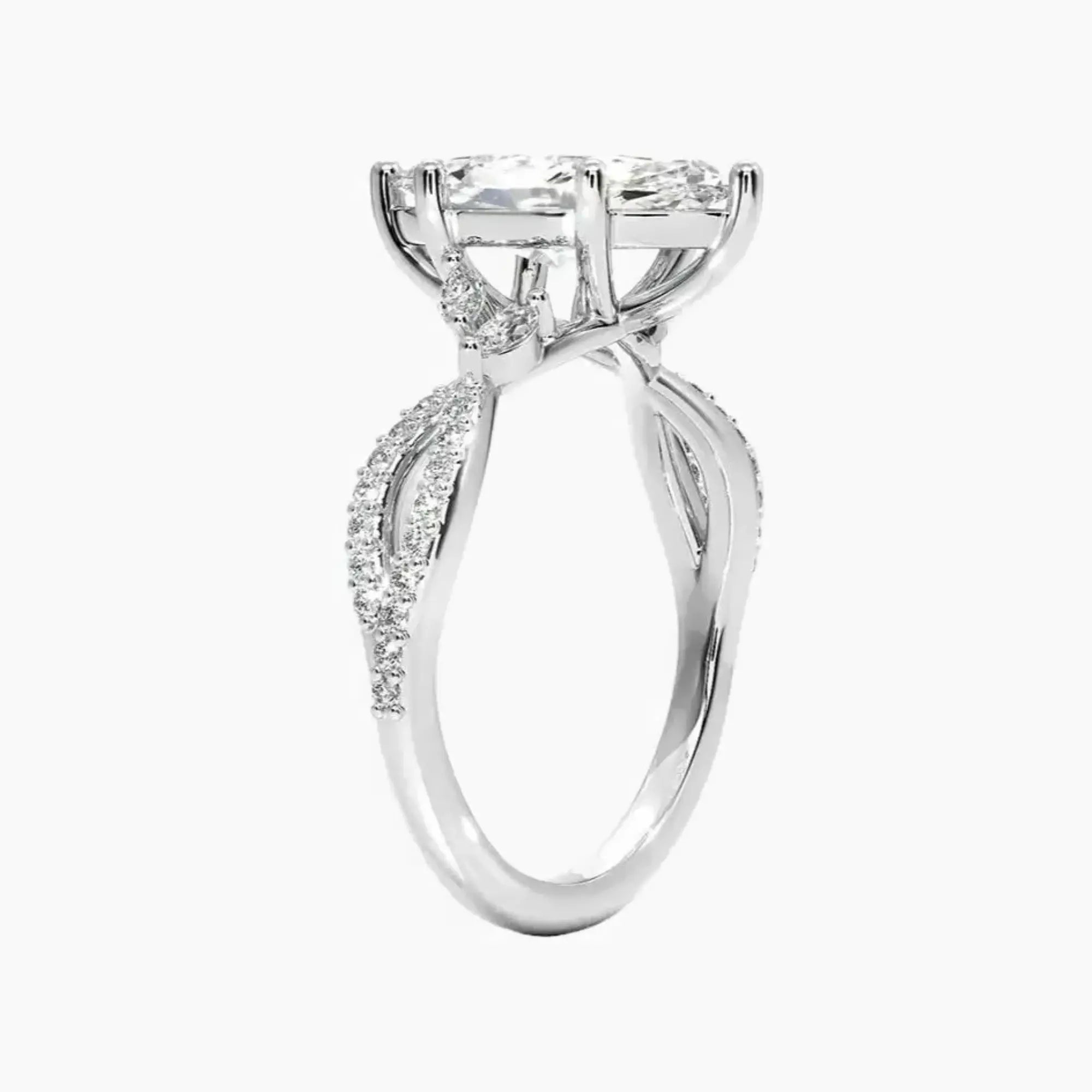 Aria Luxe 4.5 Carat Marquise Cut Solitaire Lab Grown Diamond Ring in Platinum - View 2