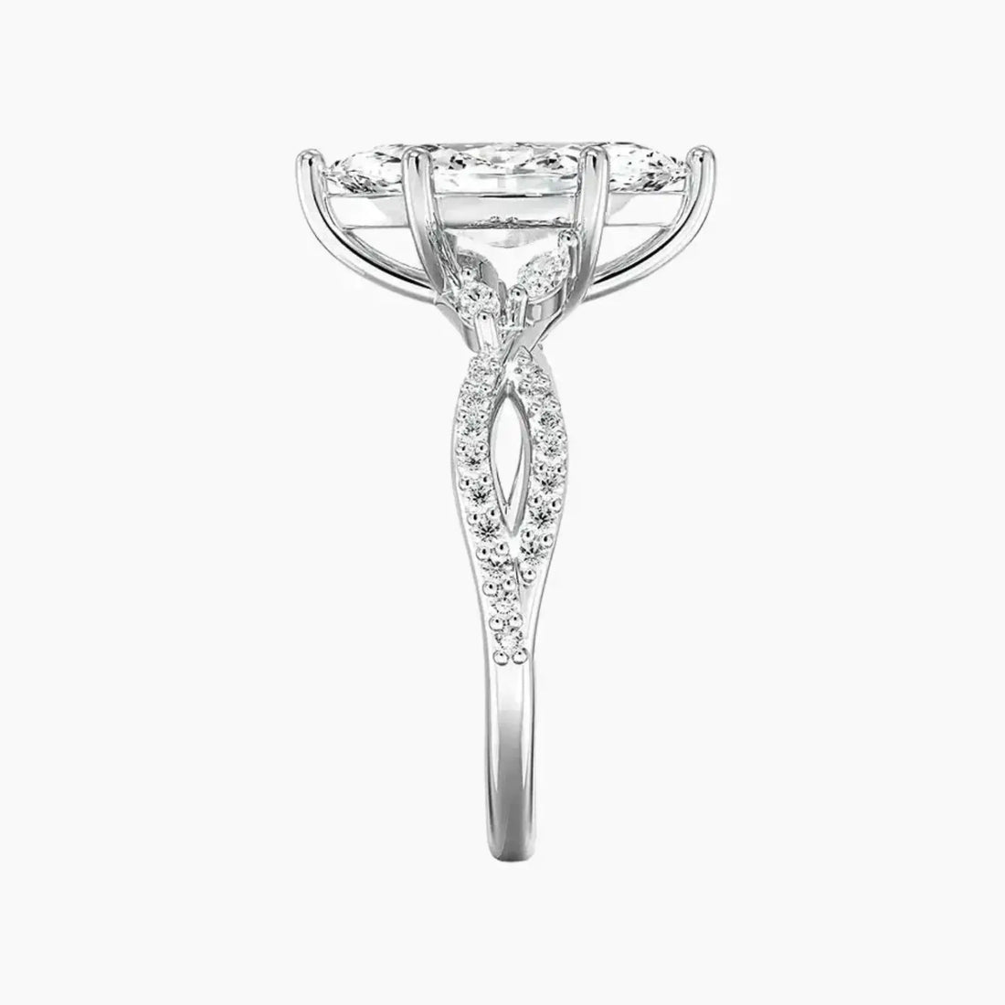 Aria Luxe 5 Carat Marquise Cut Solitaire Lab Grown Diamond Ring in 14K Yellow Gold - View 6