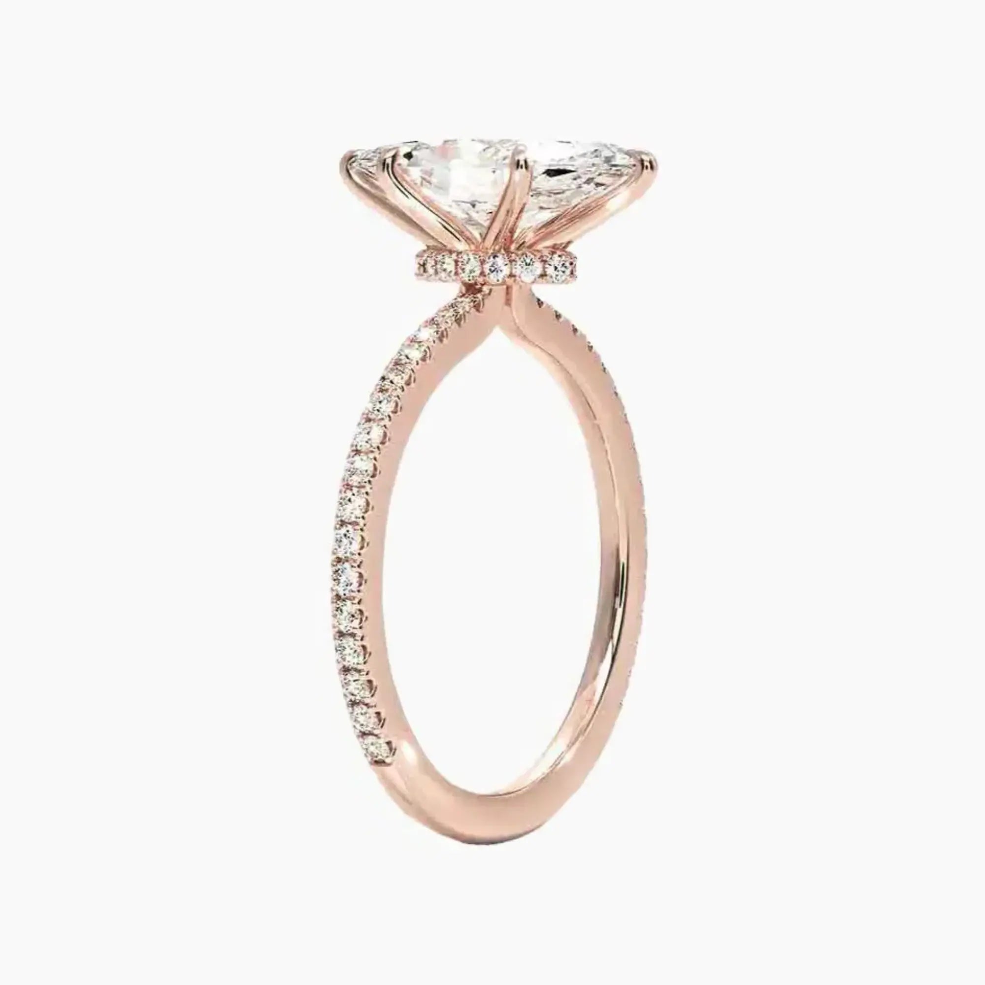 Daisy 4.5 Carat Marquise Cut Pave Lab Grown Diamond Ring in Platinum - View 5