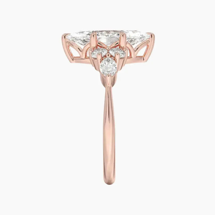 Rosalie 5 Carat Marquise Cut Solitaire Lab Grown Diamond Ring in 14K Yellow Gold - View 9