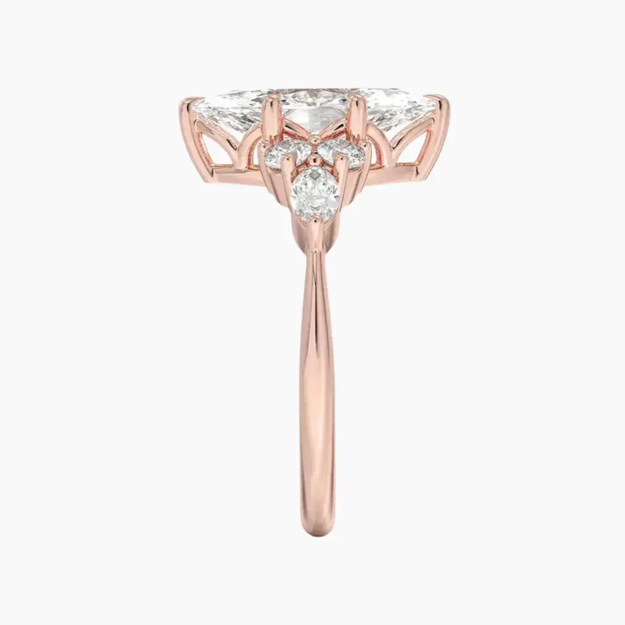 Rosalie 5 Carat Marquise Cut Solitaire Lab Grown Diamond Ring in 14K Yellow Gold - View 9