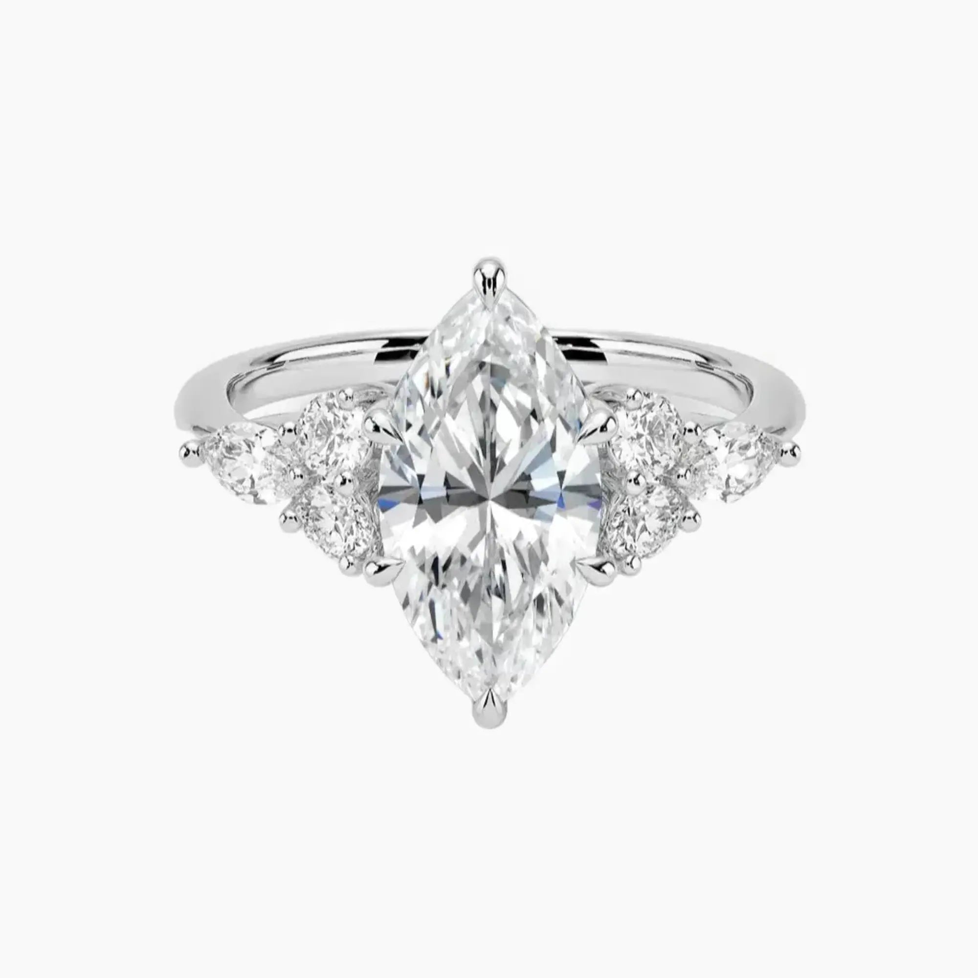 Rosalie 2.5 Carat Marquise Cut Solitaire Lab Grown Diamond Ring in 10K Yellow Gold - View 4
