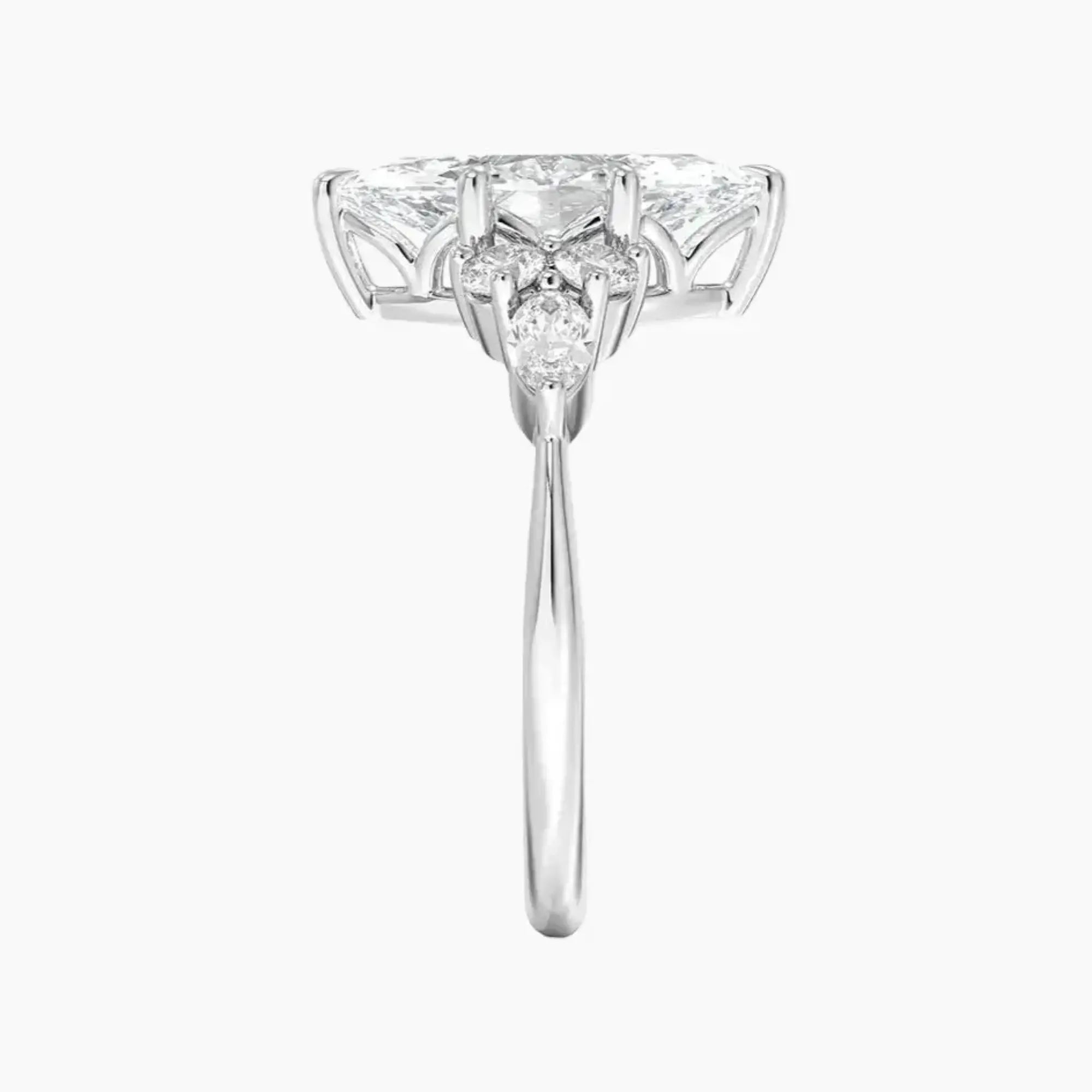 Rosalie 5 Carat Marquise Cut Solitaire Lab Grown Diamond Ring in 14K White Gold - View 3