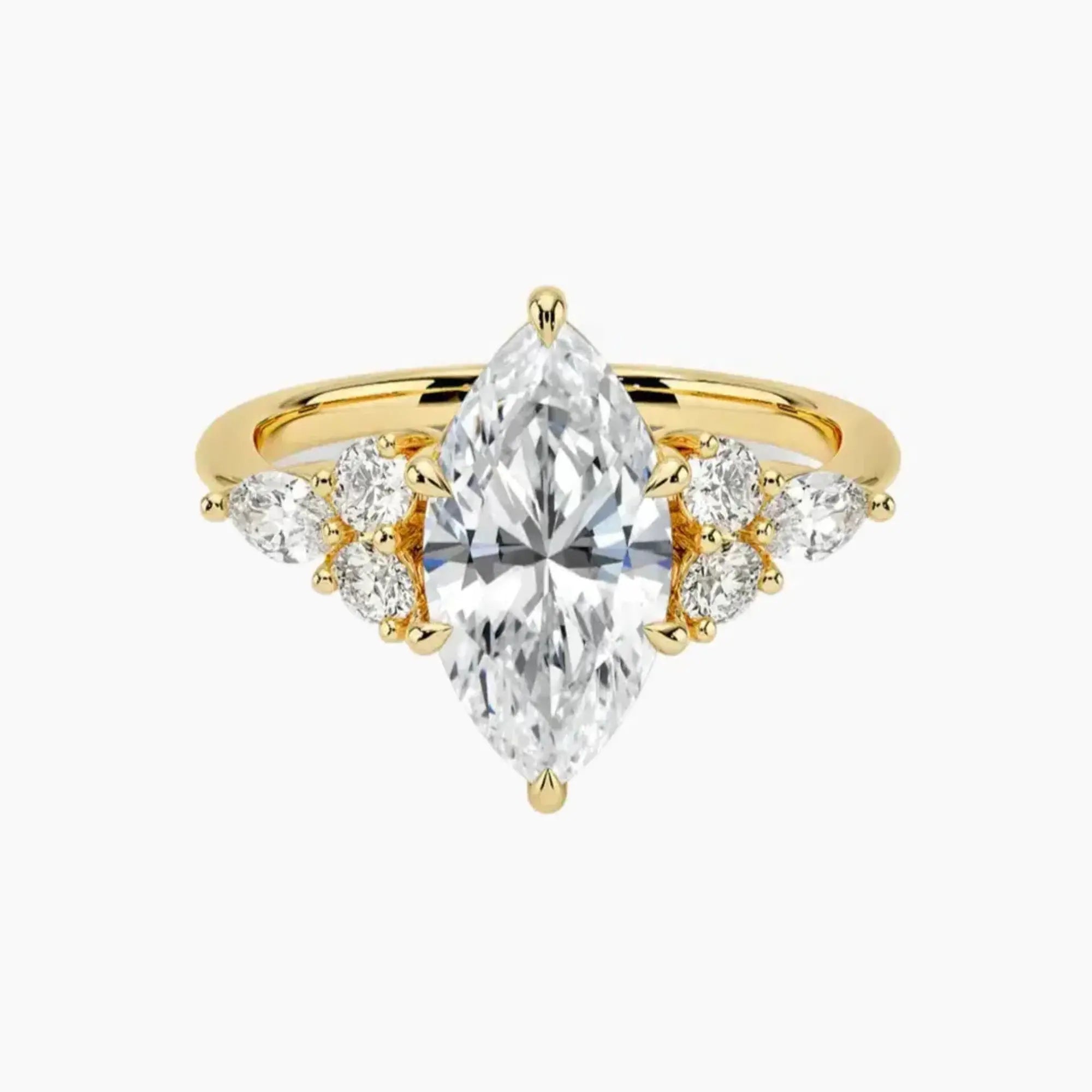 Rosalie 5 Carat Marquise Cut Solitaire Lab Grown Diamond Ring in 14K White Gold - View 7