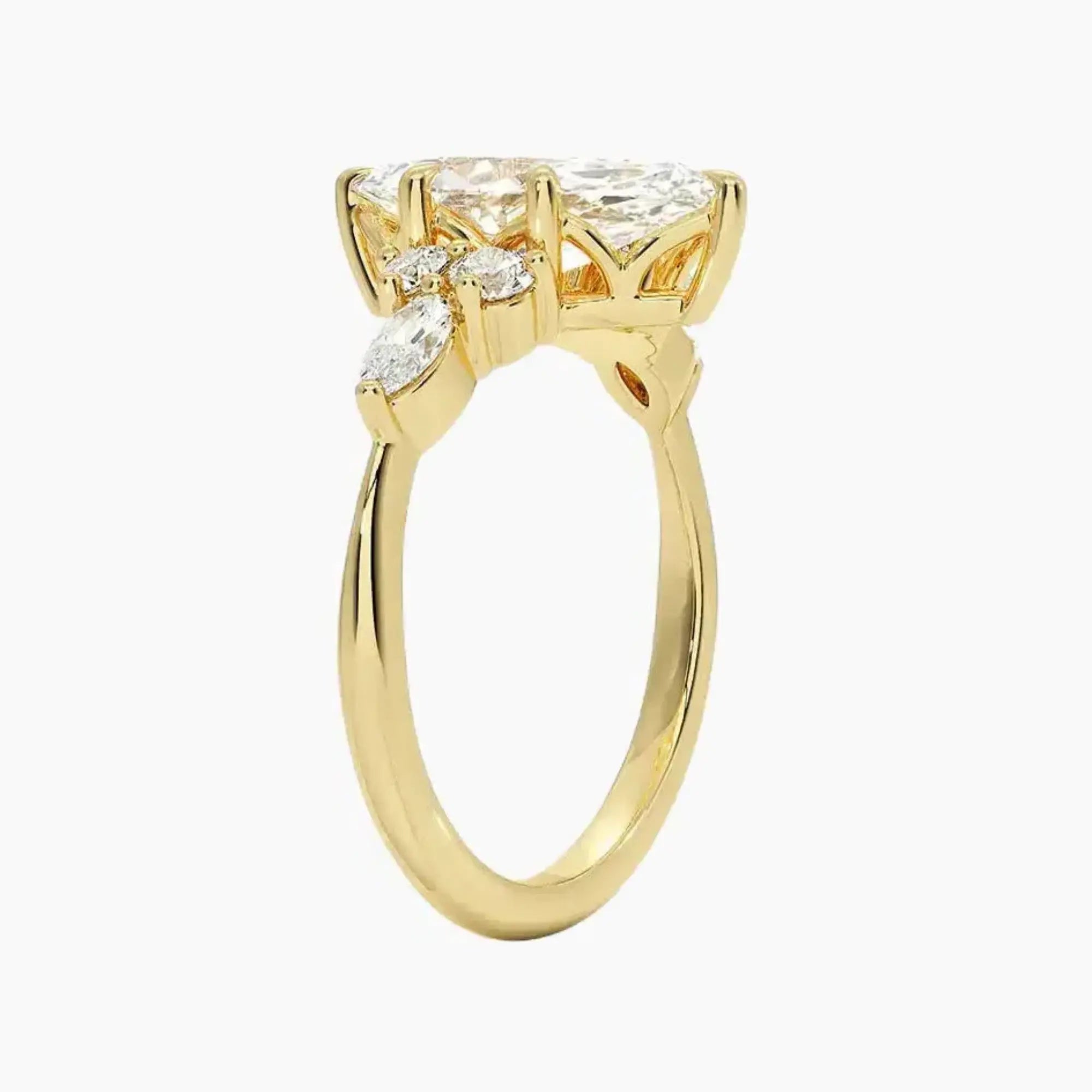 Rosalie 5 Carat Marquise Cut Solitaire Lab Grown Diamond Ring in 14K White Gold - View 8