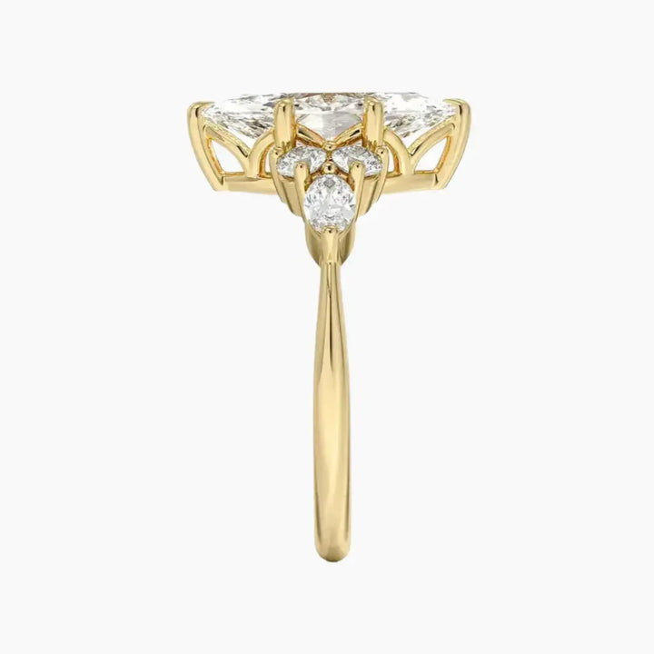 Rosalie 1 Carat Marquise Cut Solitaire Lab Grown Diamond Ring in 18K White Gold - View 9
