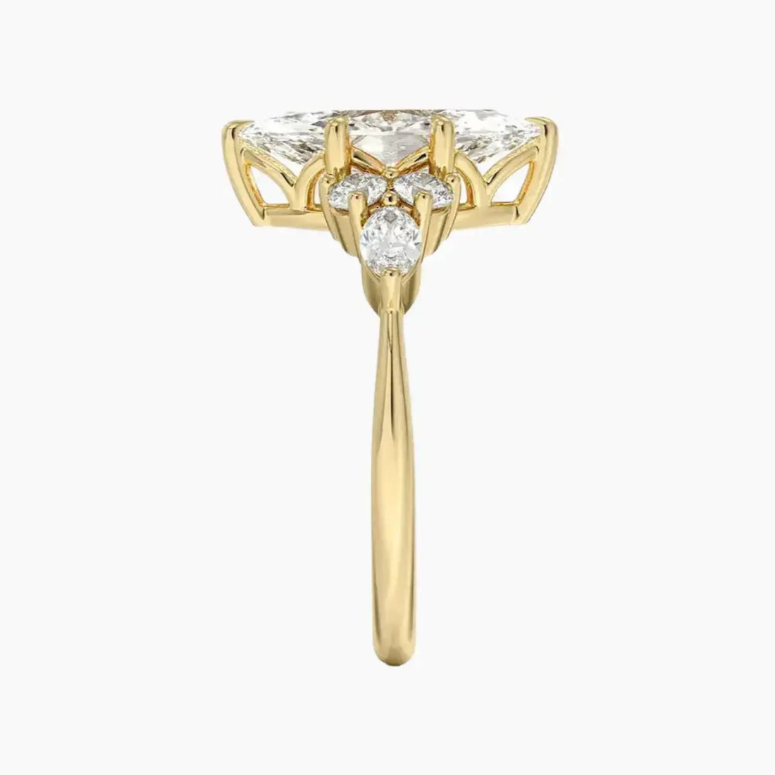Rosalie 5 Carat Marquise Cut Solitaire Lab Grown Diamond Ring in 14K White Gold - View 9