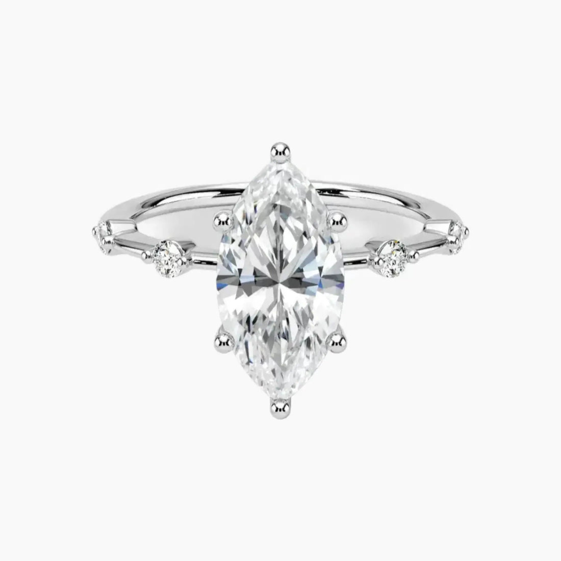 Cordelia 3.5 Carat Marquise Cut Solitaire Lab Grown Diamond Ring in 18K Yellow Gold - View 4