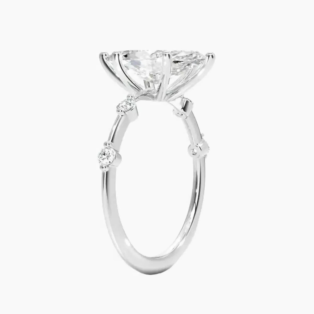 Cordelia 2 Carat Marquise Cut Solitaire Lab Grown Diamond Ring in 14K Yellow Gold - View 5