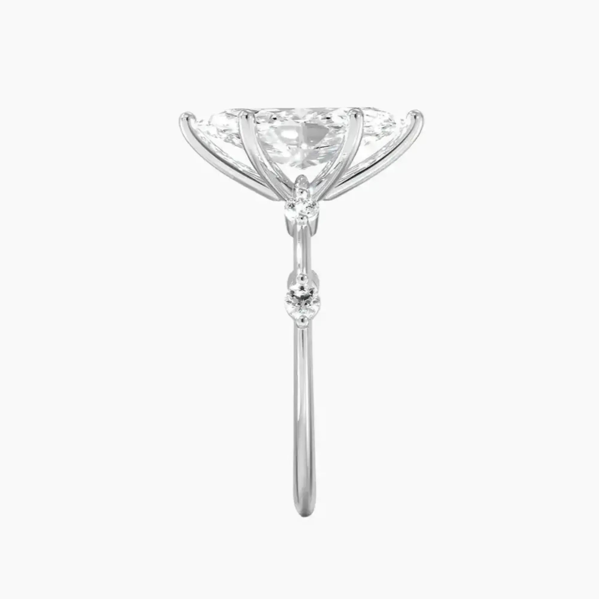 Cordelia 3.5 Carat Marquise Cut Solitaire Lab Grown Diamond Ring in 10K Rose Gold - View 6