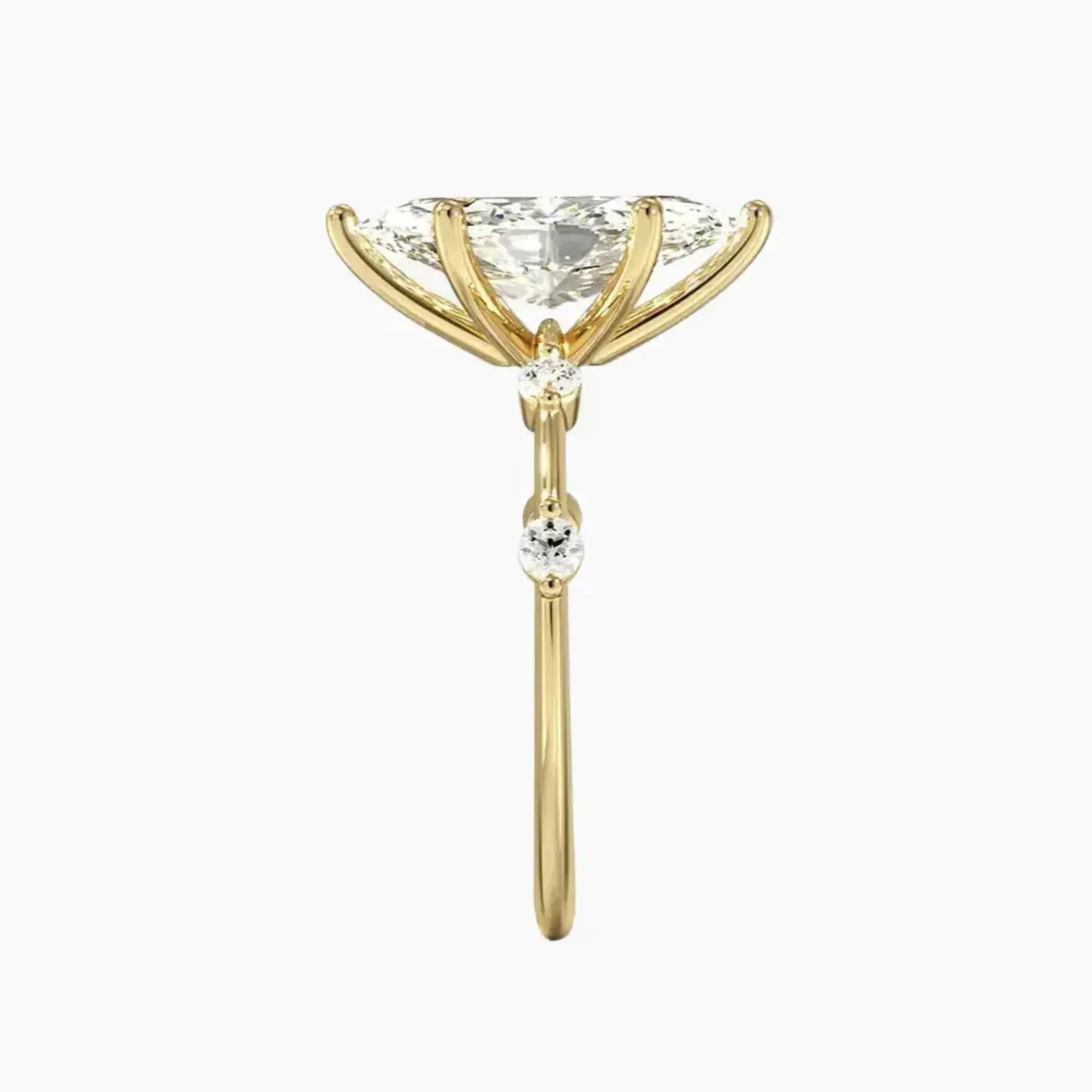Cordelia 4 Carat Marquise Cut Solitaire Lab Grown Diamond Ring in 10K Rose Gold - View 9