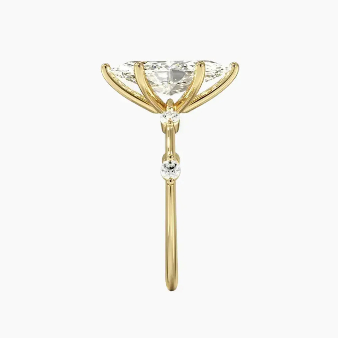 Cordelia 3 Carat Marquise Cut Solitaire Lab Grown Diamond Ring in 18K Rose Gold - View 9