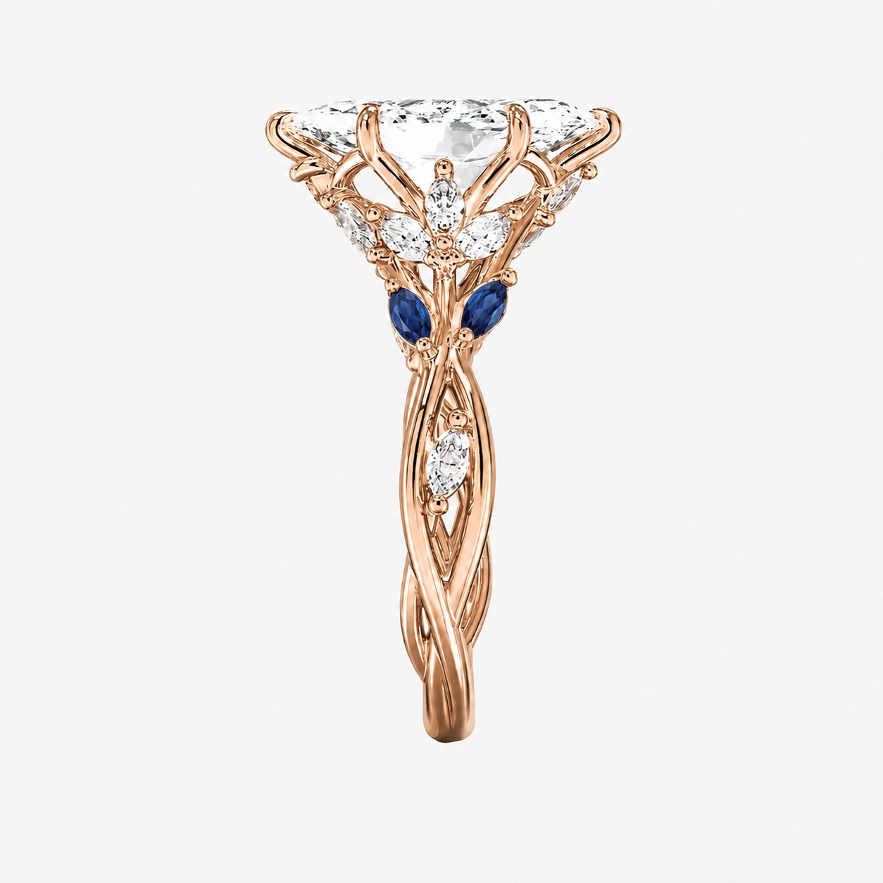 Florence 2.5 Carat Marquise Cut Solitaire Lab Grown Diamond Ring in Silver - View 15