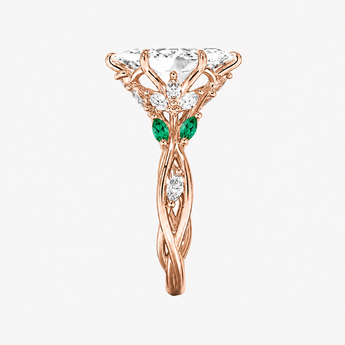 Florence 3.5 Carat Marquise Cut Solitaire Lab Grown Diamond Ring in 14K White Gold - View 17
