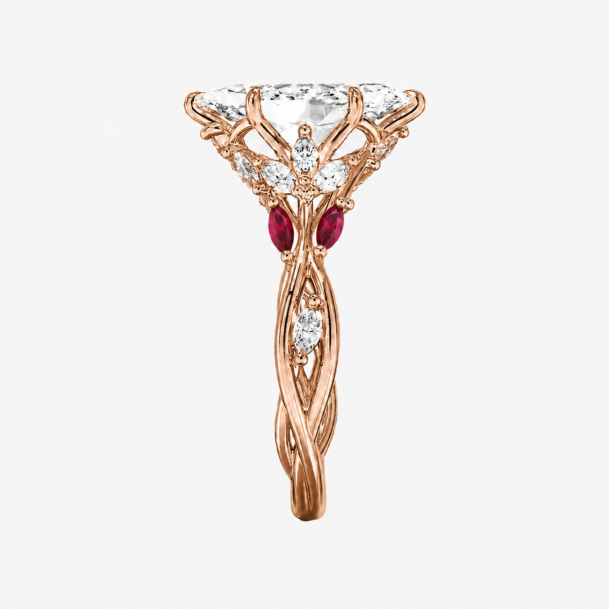 Florence 4.5 Carat Marquise Cut Solitaire Lab Grown Diamond Ring in Silver - View 16