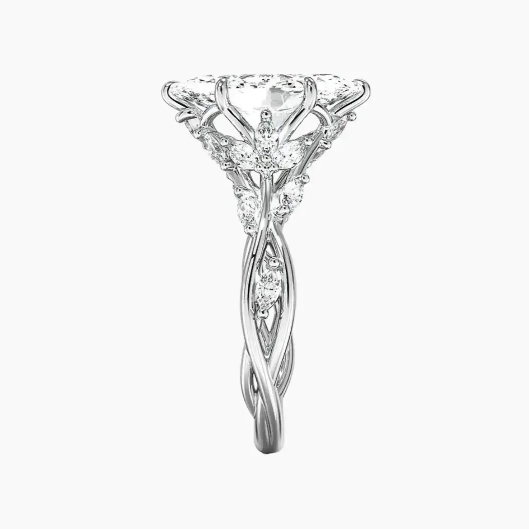 Florence 4.5 Carat Marquise Cut Solitaire Lab Grown Diamond Ring in 18K Rose Gold - View 11