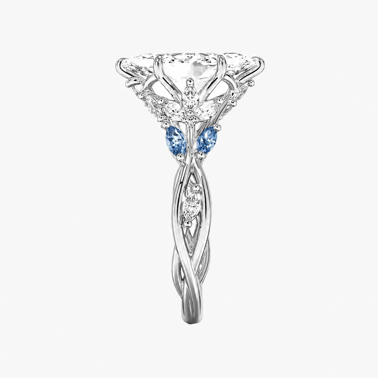 Florence 5 Carat Marquise Cut Solitaire Lab Grown Diamond Ring in 18K Yellow Gold - View 19