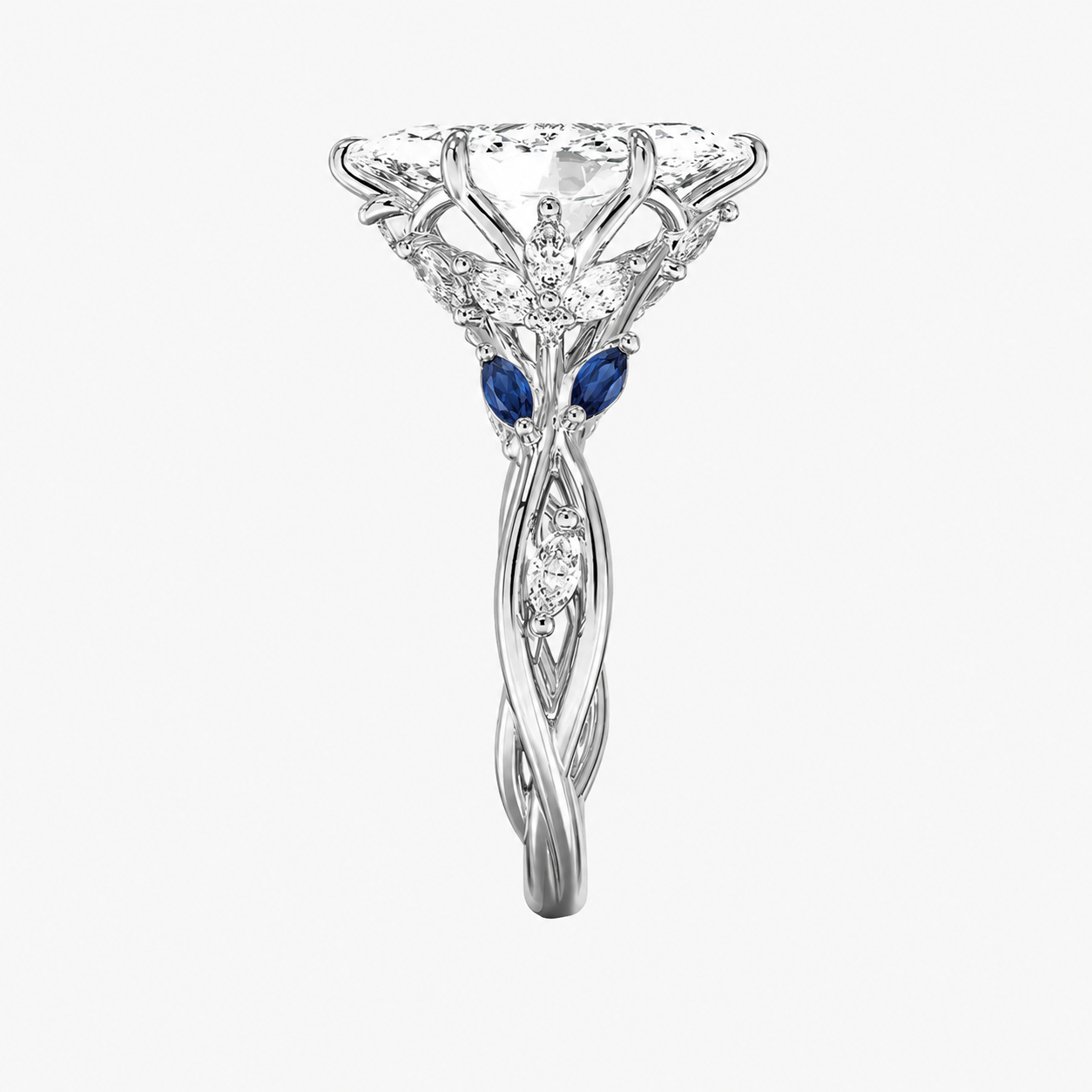 Florence 4 Carat Marquise Cut Solitaire Lab Grown Diamond Ring in 14K Yellow Gold - View 15