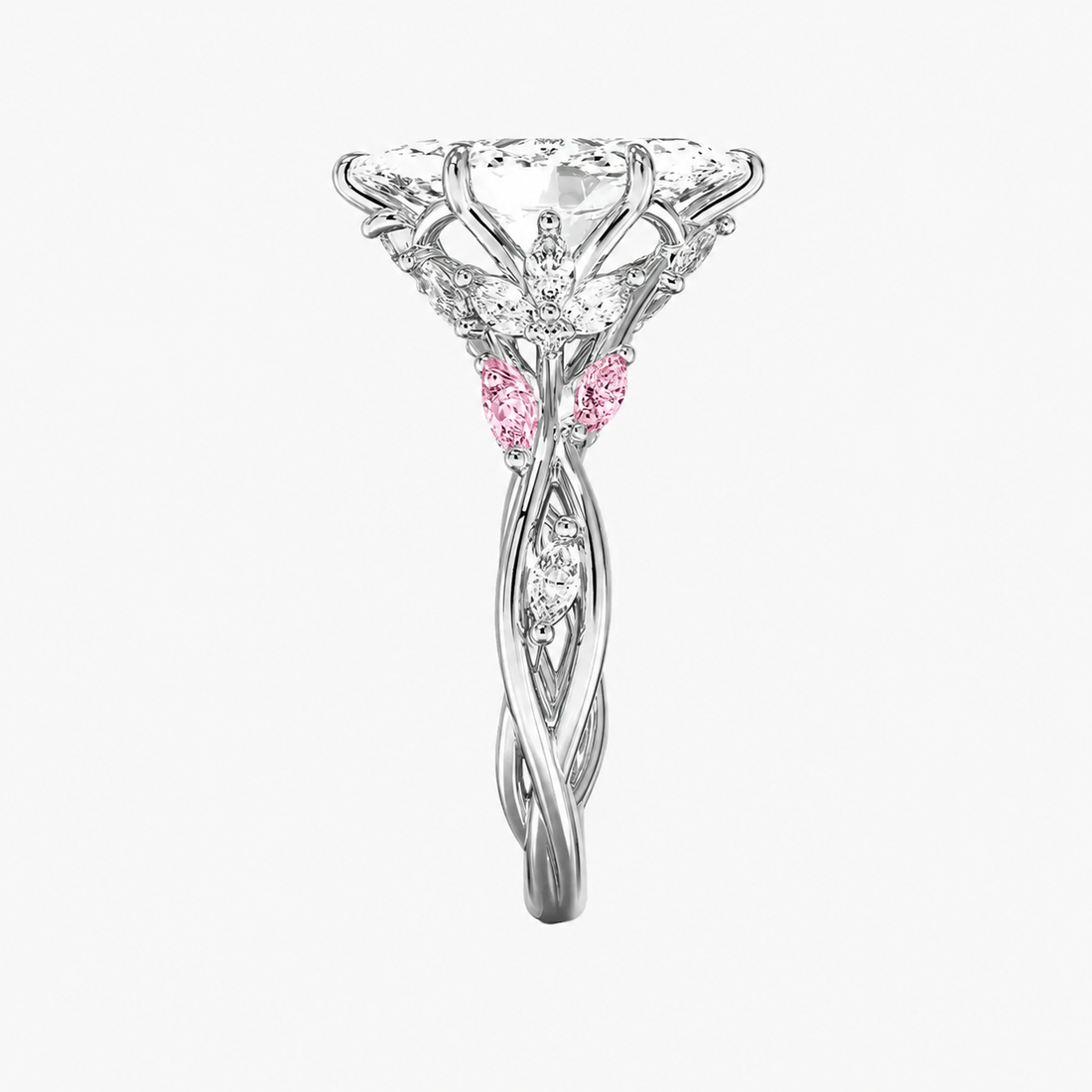 Florence 3.5 Carat Marquise Cut Solitaire Lab Grown Diamond Ring in Platinum - View 7