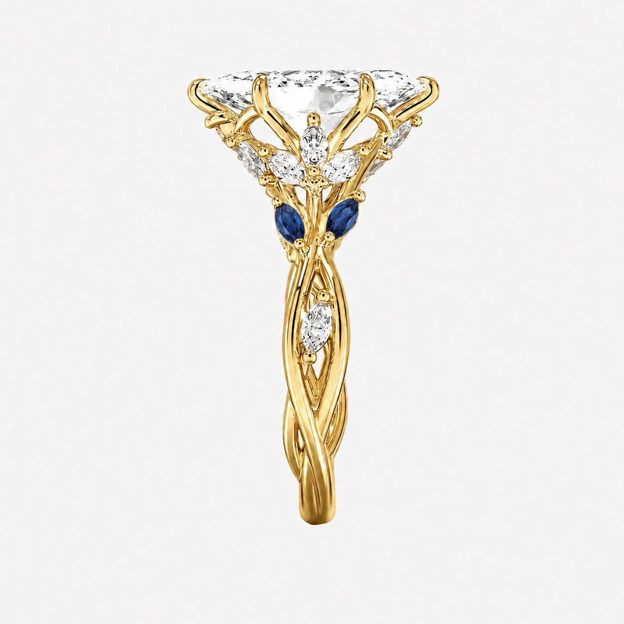 Florence 4.5 Carat Marquise Cut Solitaire Lab Grown Diamond Ring in 18K Rose Gold - View 20