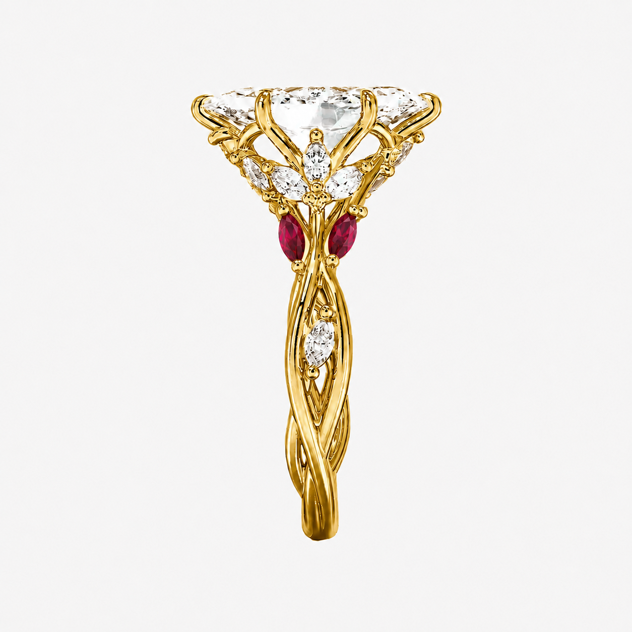Florence 1 Carat Marquise Cut Solitaire Lab Grown Diamond Ring in 10K Rose Gold - View 21