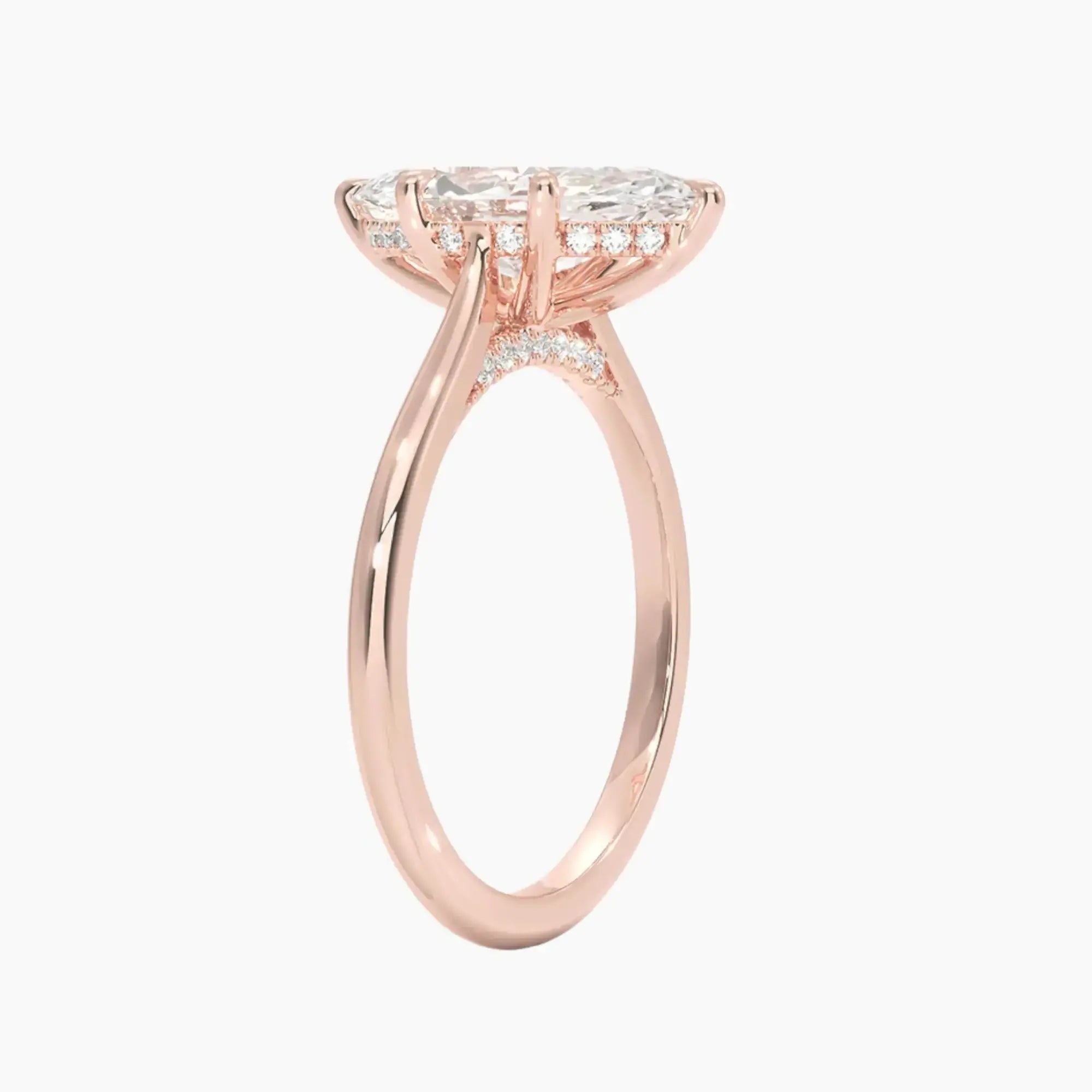 Genevieve Solitaire 2.5 Carat Marquise Cut Solitaire Lab Grown Diamond Ring in 10K Yellow Gold - View 8