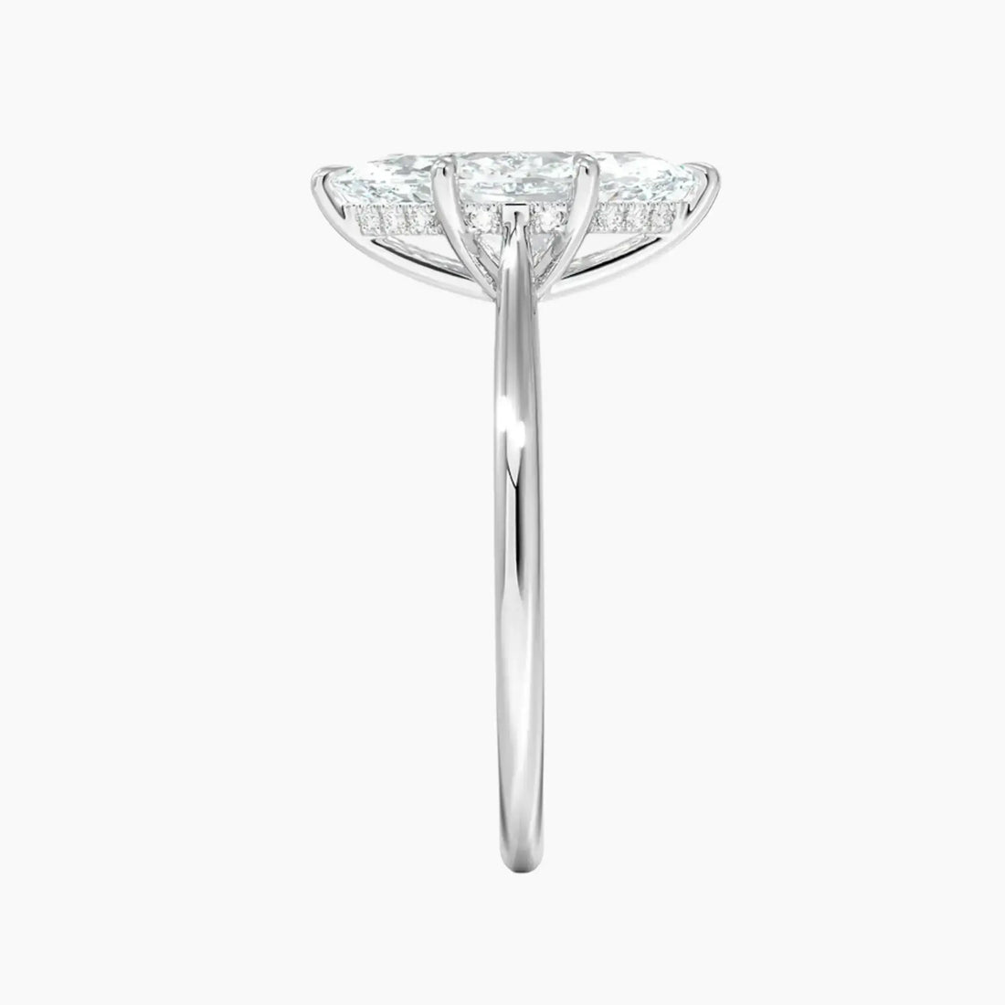 Genevieve Solitaire 5 Carat Marquise Cut Solitaire Lab Grown Diamond Ring in 14K Rose Gold - View 6