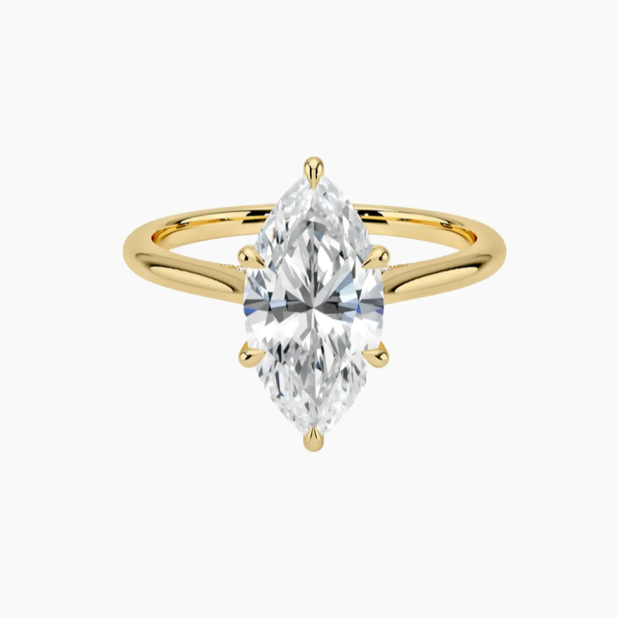 Genevieve Solitaire 4.5 Carat Marquise Cut Solitaire Lab Grown Diamond Ring in 14K White Gold - View 7