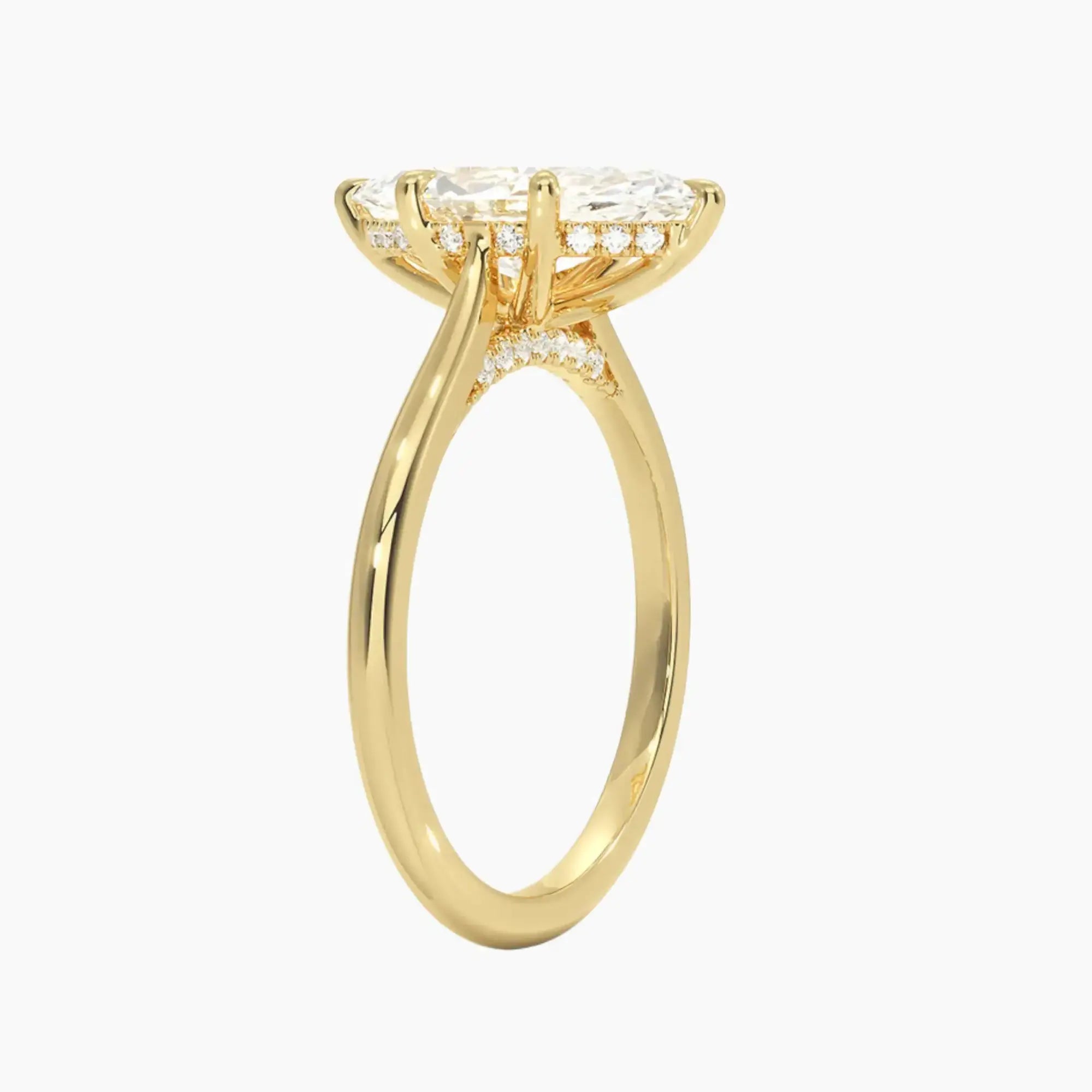 Genevieve Solitaire 4.5 Carat Marquise Cut Solitaire Lab Grown Diamond Ring in 18K White Gold - View 8