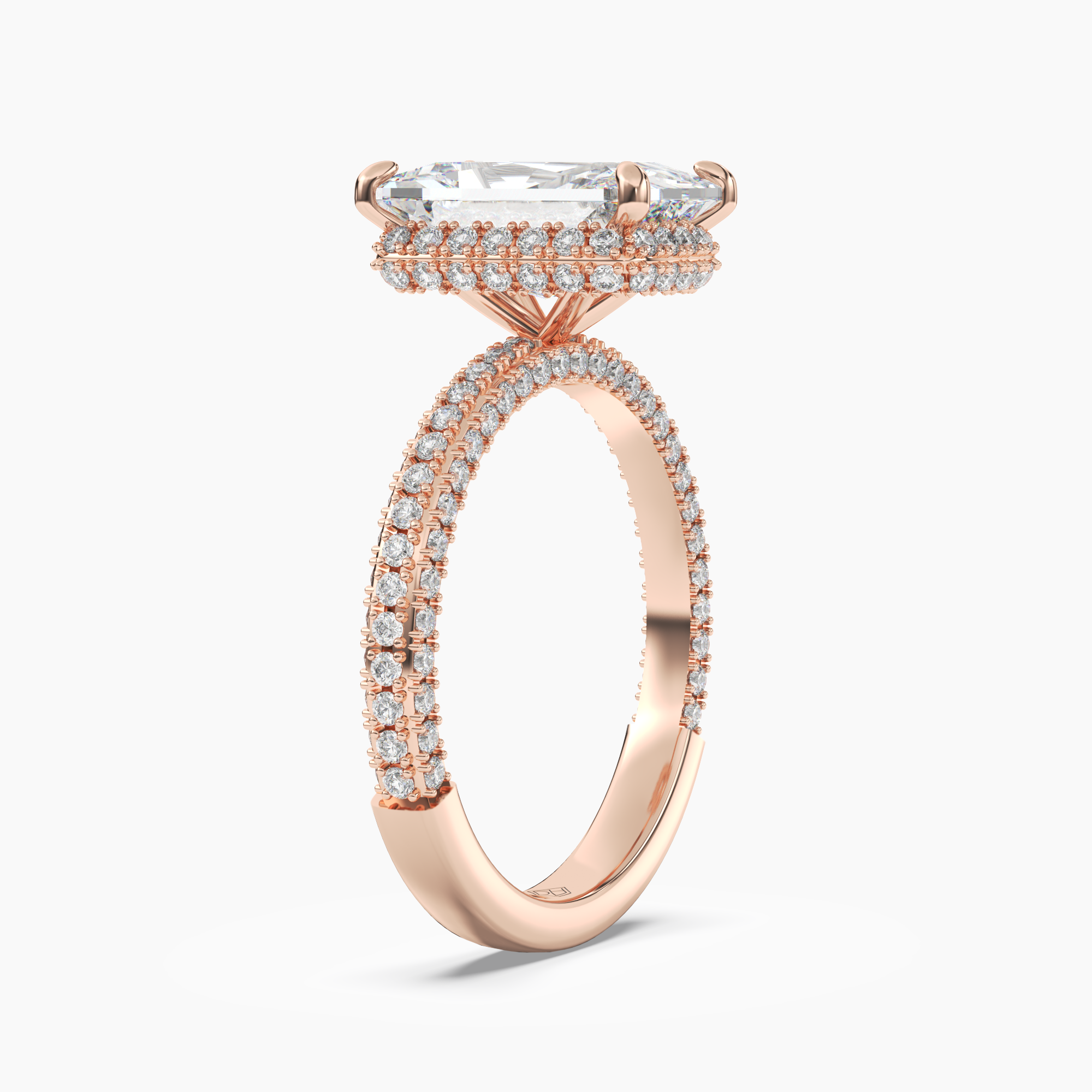 Gwen 2.5 Carat Radiant Cut Solitaire Lab Grown Diamond Ring in 14K Yellow Gold - View 8
