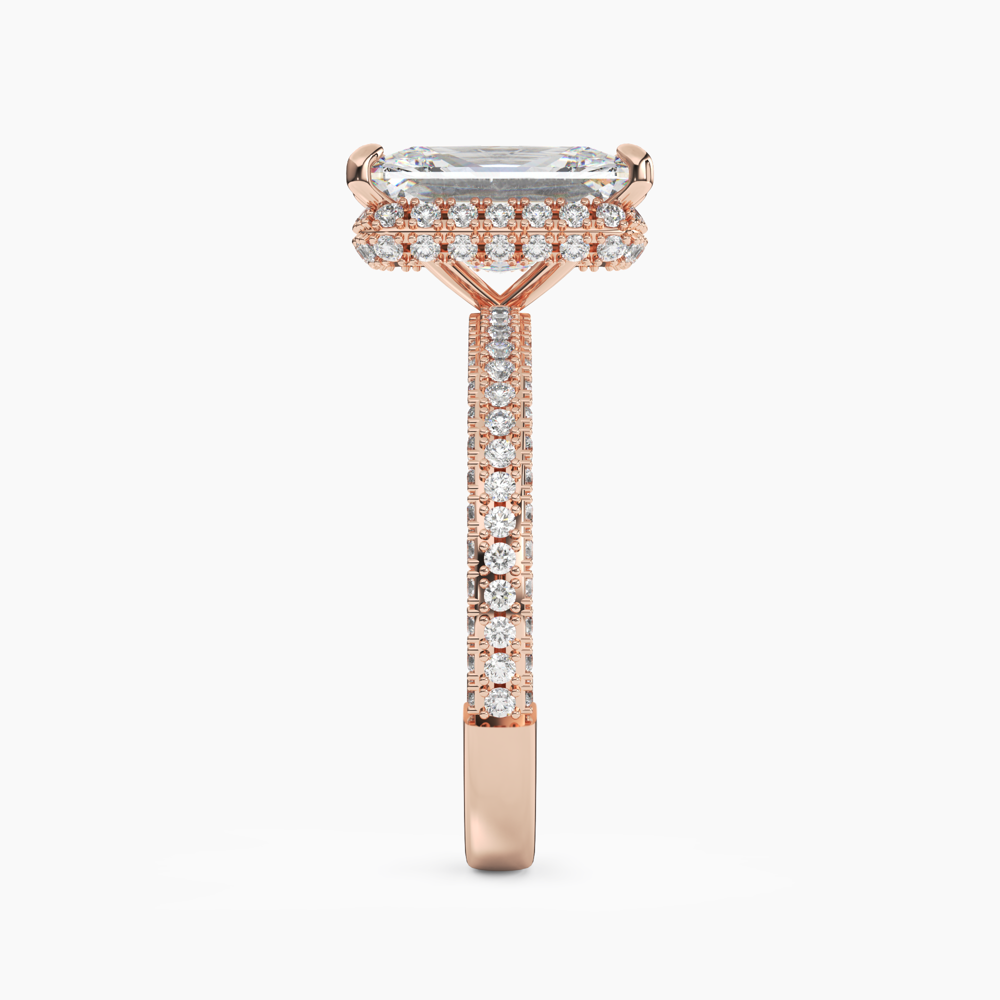 Gwen 2 Carat Radiant Cut Solitaire Lab Grown Diamond Ring in 14K White Gold - View 9