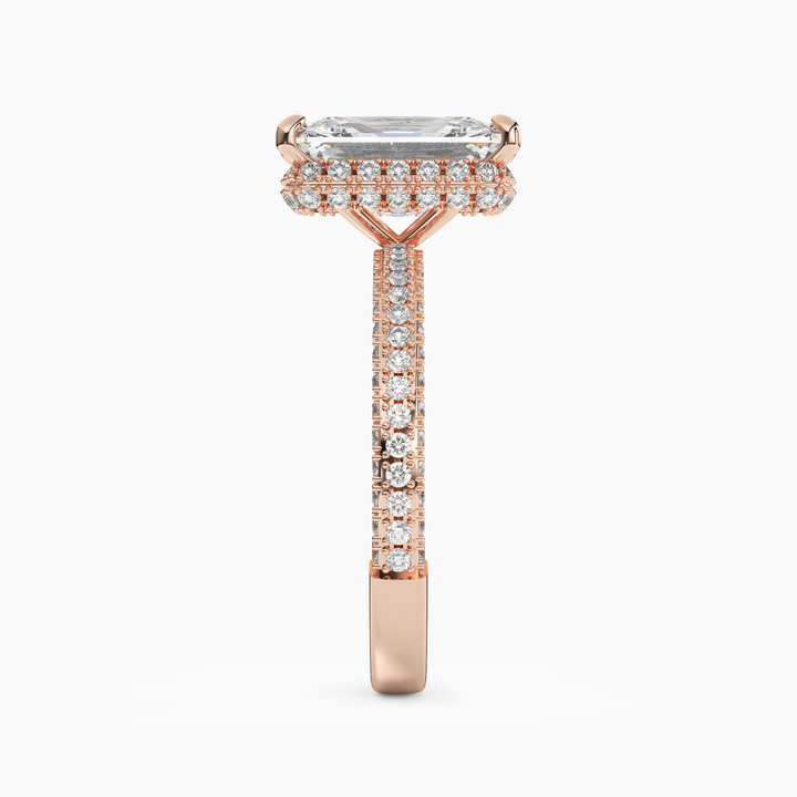 Gwen 4 Carat Radiant Cut Solitaire Lab Grown Diamond Ring in Silver - View 9