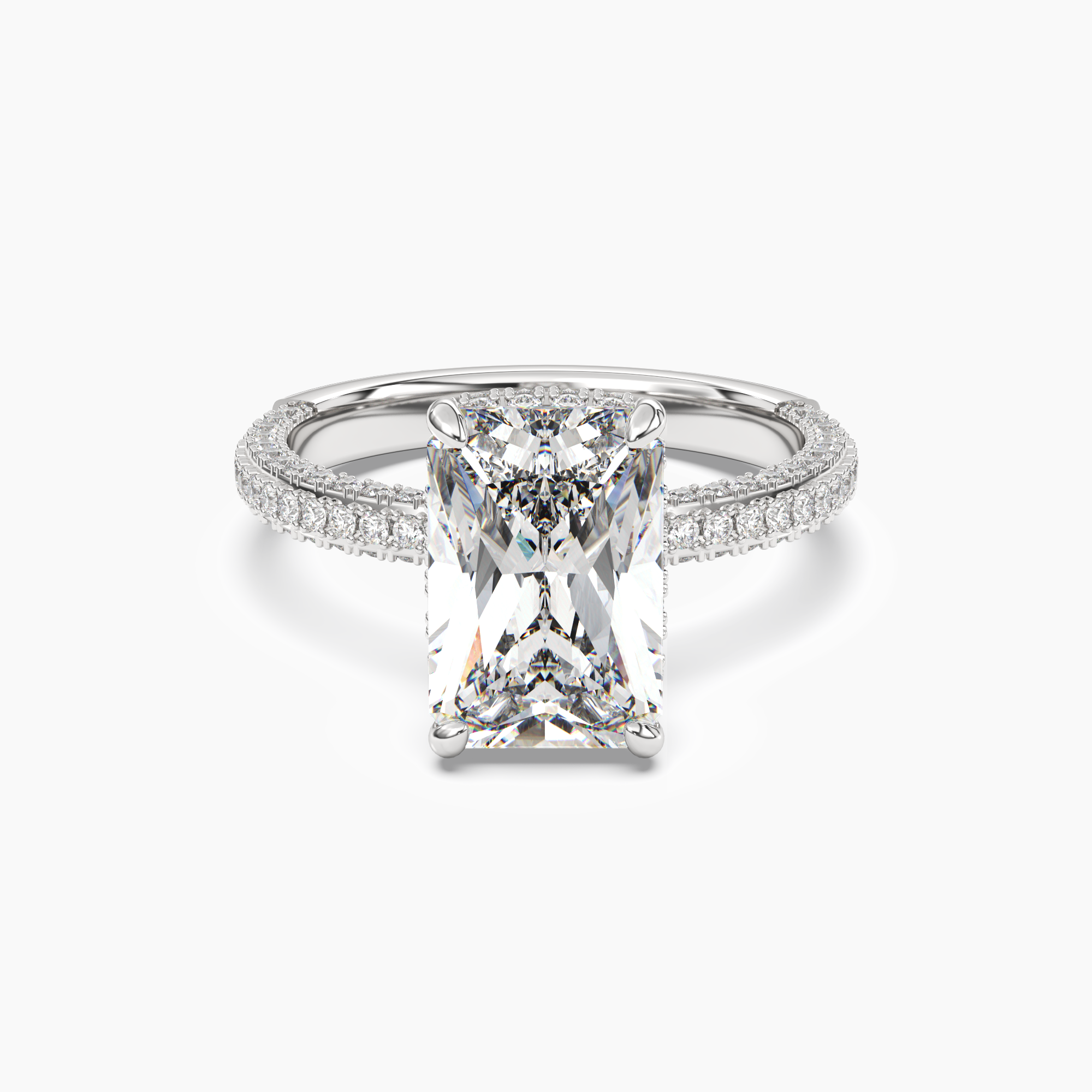 Gwen 1 Carat Radiant Cut Solitaire Lab Grown Diamond Ring in 18K Yellow Gold - View 4