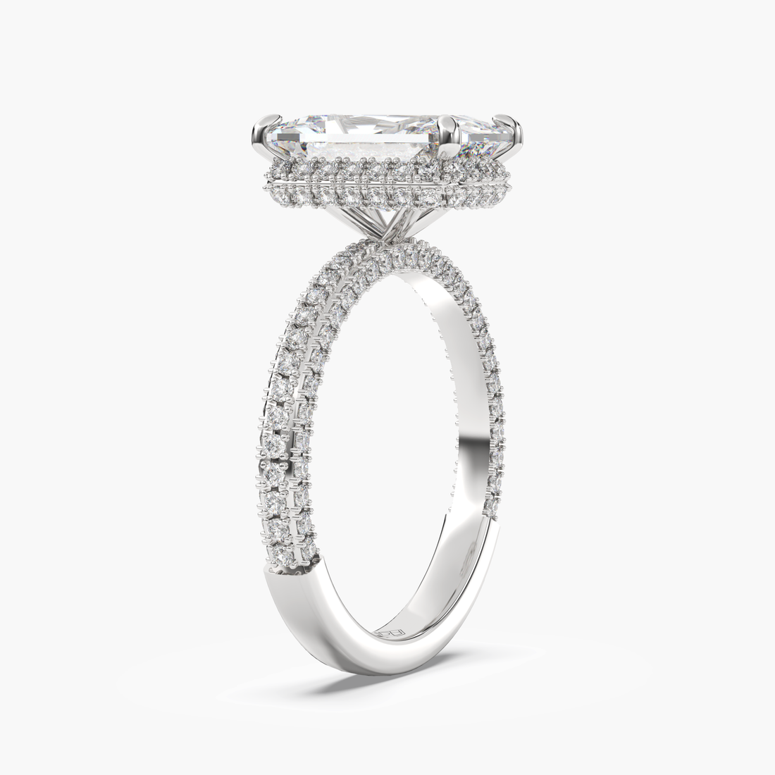 Gwen 1.5 Carat Radiant Cut Solitaire Lab Grown Diamond Ring in 10K Yellow Gold - View 5