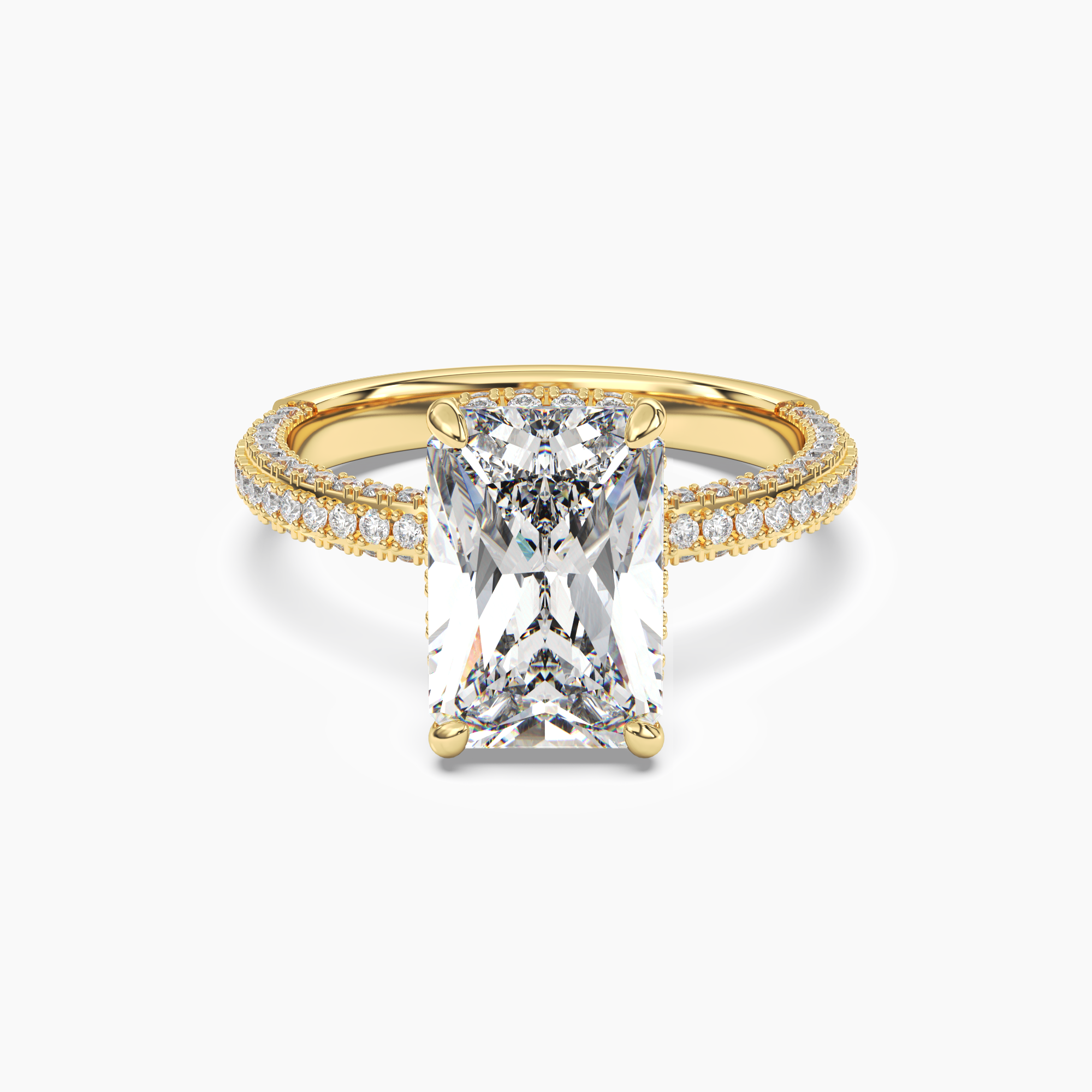 Gwen 5 Carat Radiant Cut Solitaire Lab Grown Diamond Ring in 14K Rose Gold - View 7