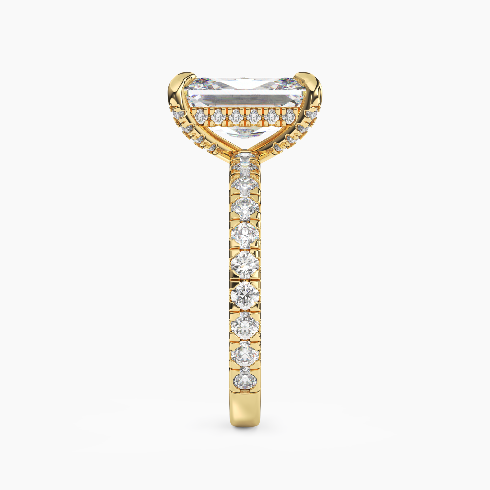 Serena 2.5 Carat Radiant Cut Pave Lab Grown Diamond Ring in 10K White Gold - View 6