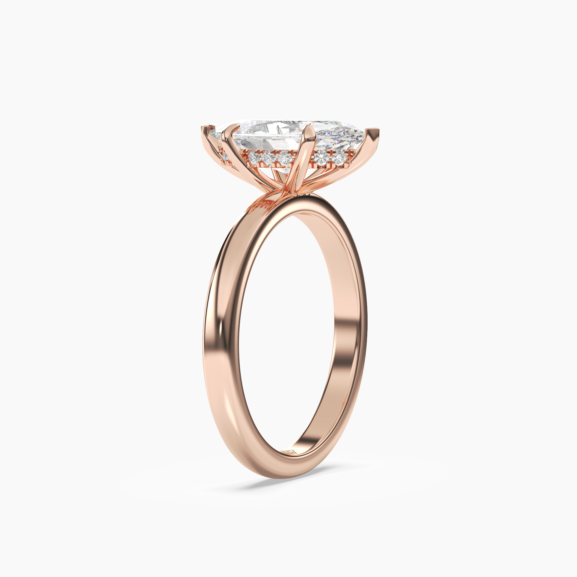 Penelope 3.5 Carat Marquise Cut Solitaire Lab Grown Diamond Ring in 18K White Gold - View 8