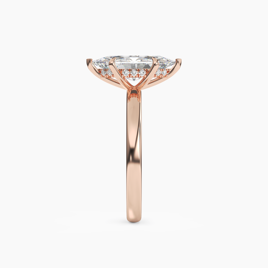 Penelope 3.5 Carat Marquise Cut Solitaire Lab Grown Diamond Ring in Silver - View 9
