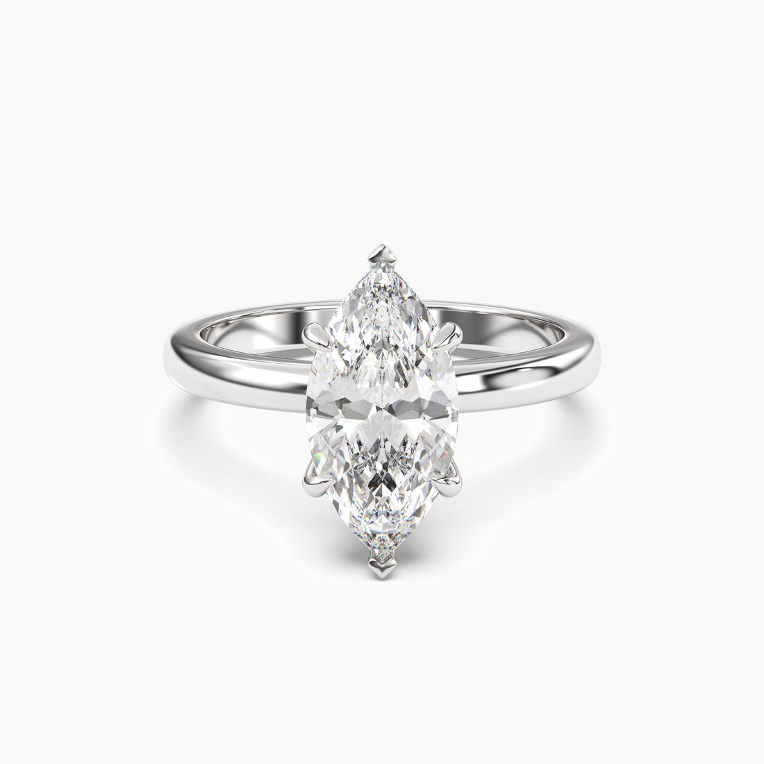 Penelope 5 Carat Marquise Cut Solitaire Lab Grown Diamond Ring in 18K Rose Gold - View 4