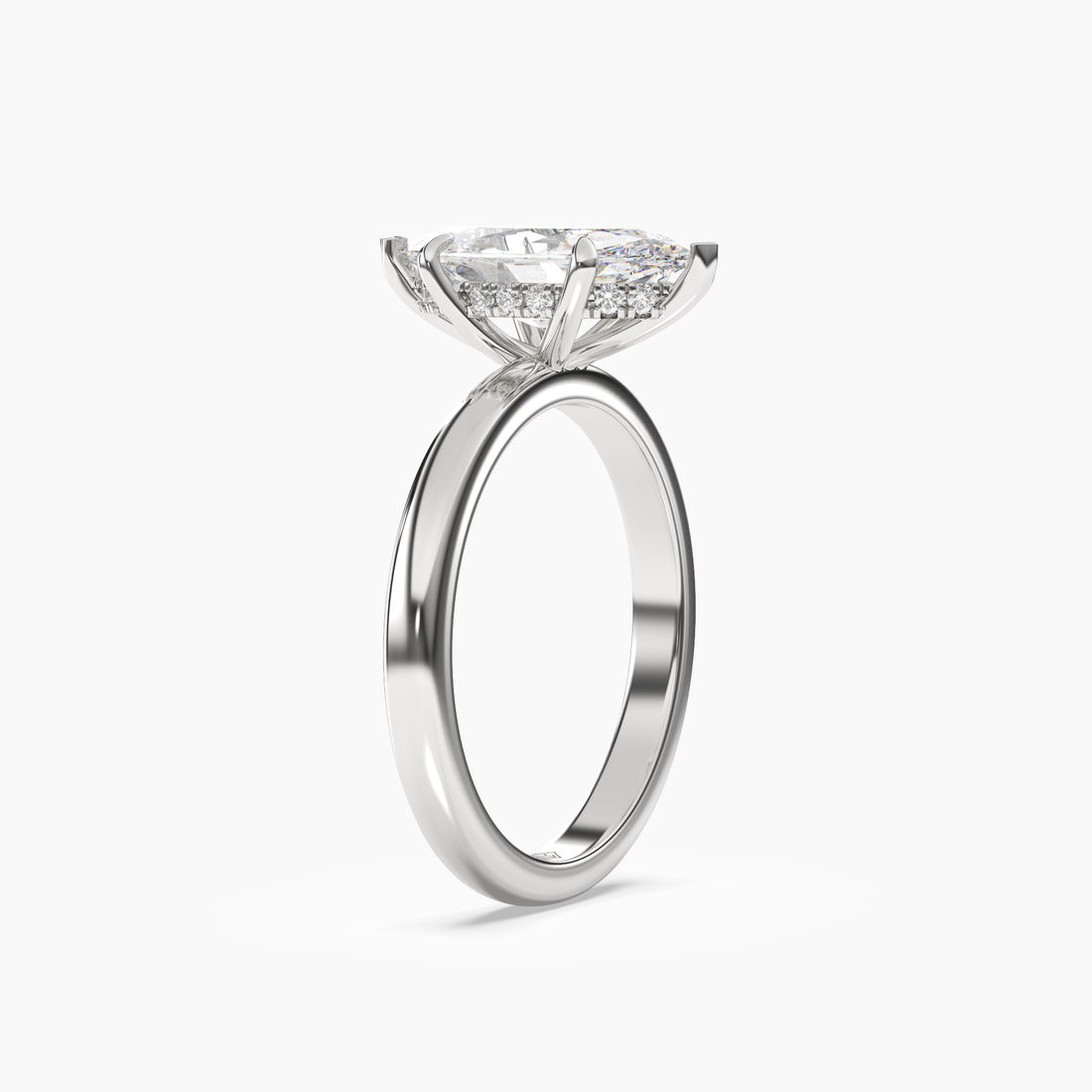 Penelope 5 Carat Marquise Cut Solitaire Lab Grown Diamond Ring in 10K White Gold - View 2