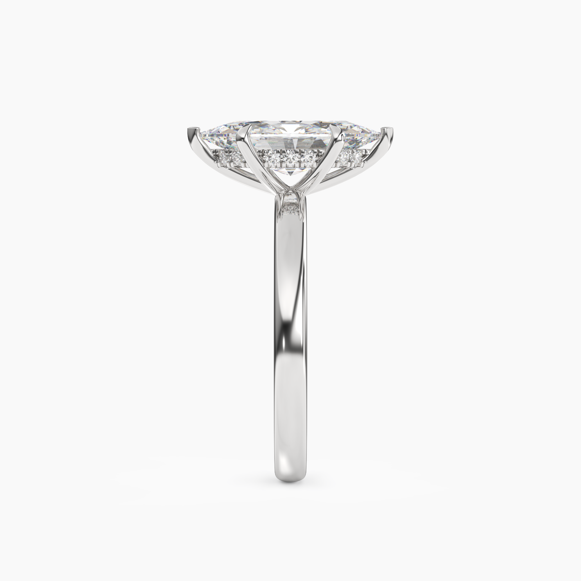 Penelope 2 Carat Marquise Cut Solitaire Lab Grown Diamond Ring in 18K White Gold - View 3