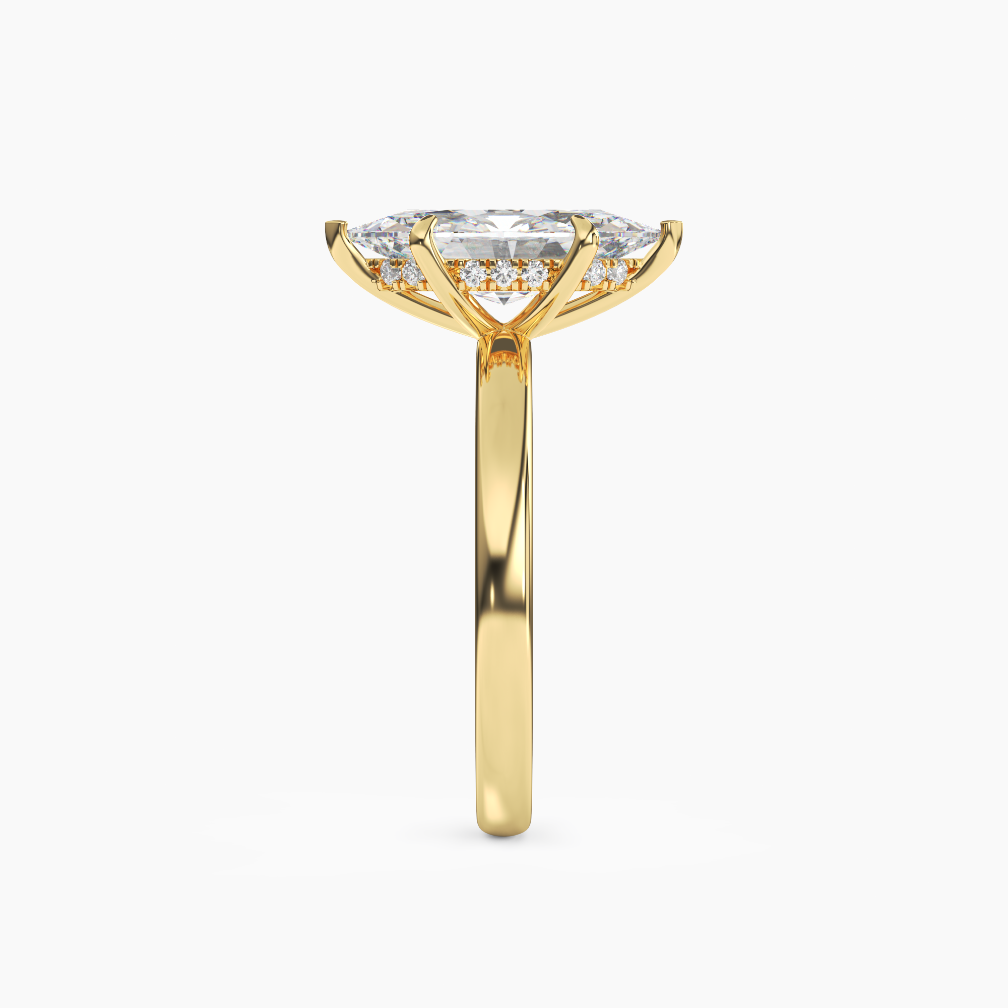 Penelope 1 Carat Marquise Cut Solitaire Lab Grown Diamond Ring in 14K White Gold - View 6