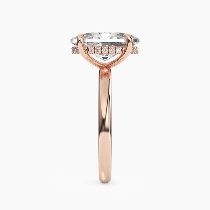 Penelope 5 Carat Oval Cut Solitaire Lab Grown Diamond Ring in 14K Yellow Gold - View 9