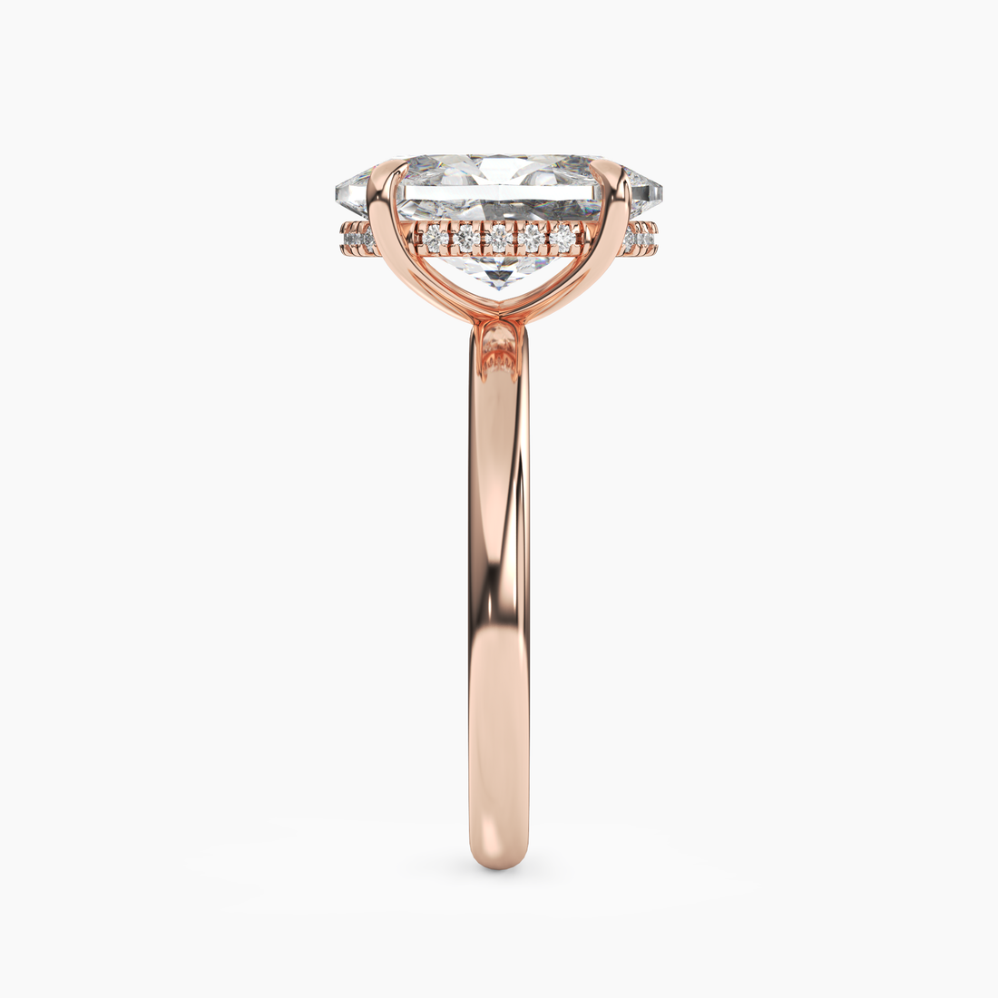 Penelope 4.5 Carat Oval Cut Solitaire Lab Grown Diamond Ring in Silver - View 9