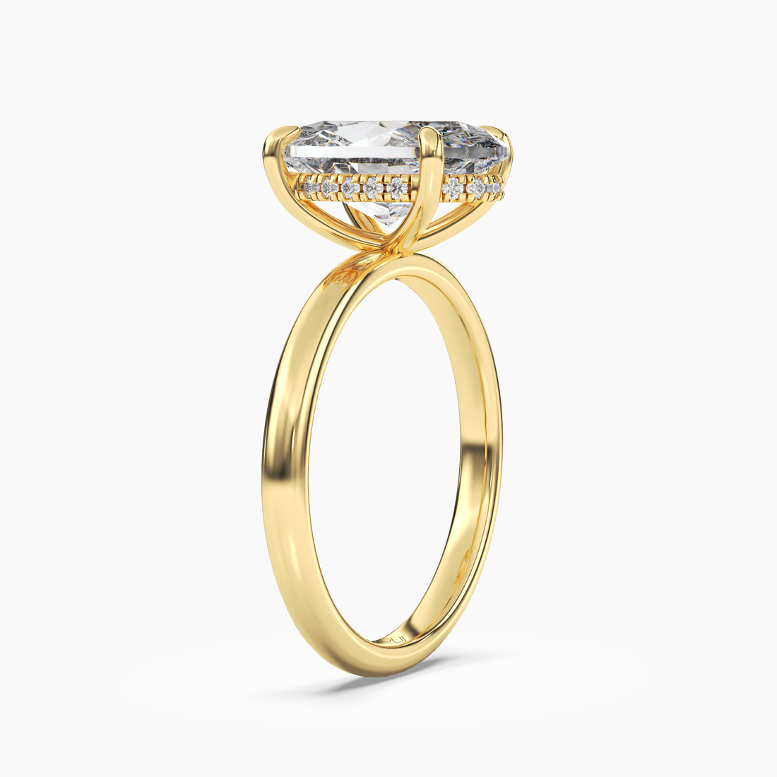 Penelope 5 Carat Oval Cut Solitaire Lab Grown Diamond Ring in 14K Rose Gold - View 8