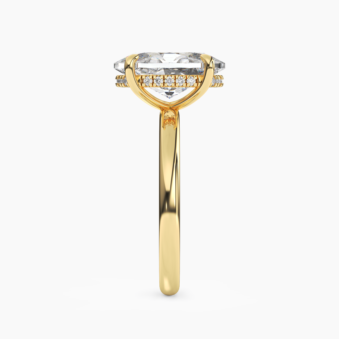 Penelope 3 Carat Oval Cut Solitaire Lab Grown Diamond Ring in 14K Rose Gold - View 9