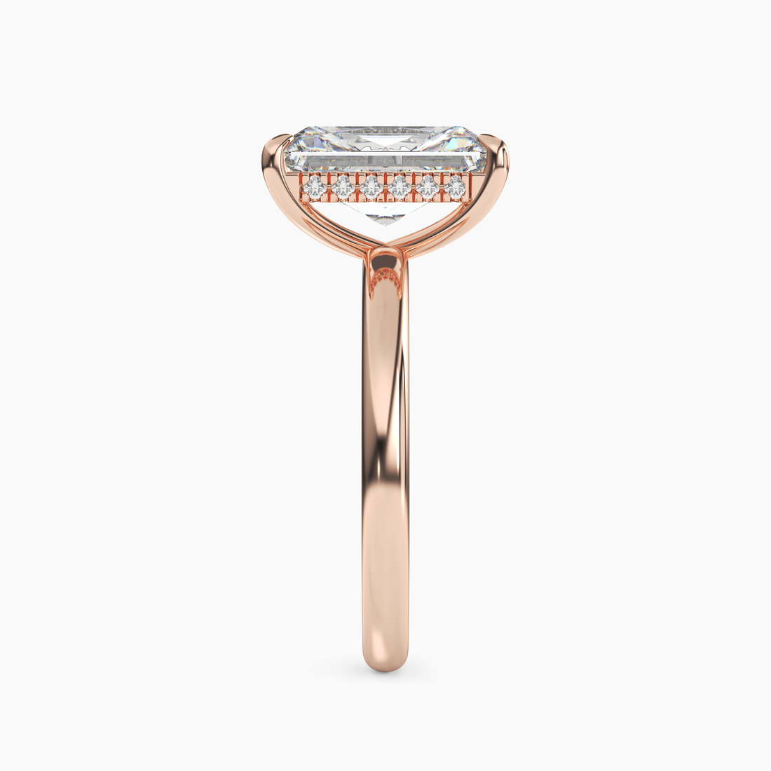 Penelope 5 Carat Radiant Cut Solitaire Lab Grown Diamond Ring in 14K Yellow Gold - View 9