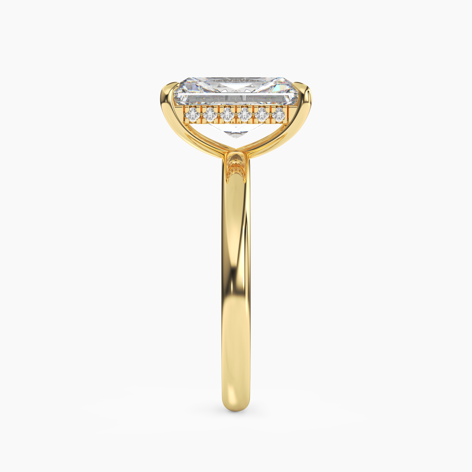 Penelope 3 Carat Radiant Cut Solitaire Lab Grown Diamond Ring in 14K Rose Gold - View 9