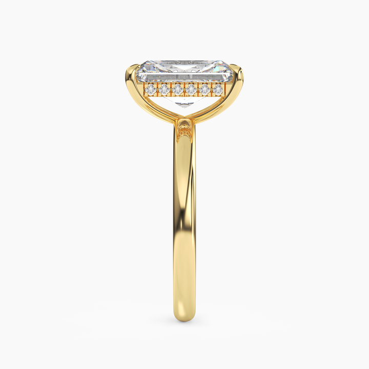 Penelope 5 Carat Radiant Cut Solitaire Lab Grown Diamond Ring in 14K Rose Gold - View 9