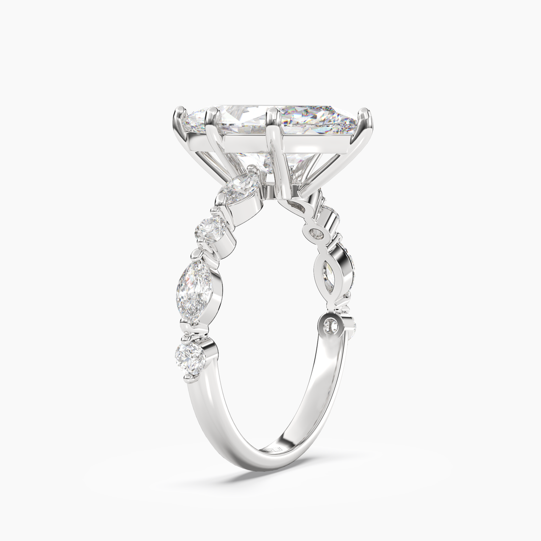 Elodie 2 Carat Marquise Cut Solitaire Lab Grown Diamond Ring in 18K Yellow Gold - View 5